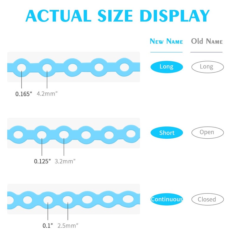 ANNWAH Dental Colorful Orthodontic Braces Rubber Chains,Dental Rubber Chains for Braces Power Chains for Orthodontic Treatment(Short,Blue 15) - Image 4